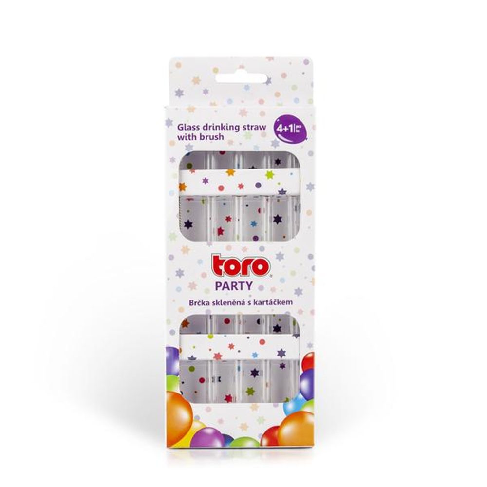 Levně TORO BRČKA SKLENĚNÁ SET 4KS+1KS ČISTICÍ KARTÁČEK
