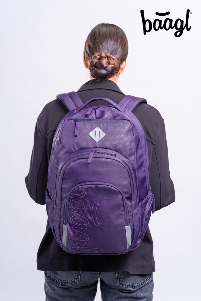 BAAGL SET 3 Coolmate Plum: batoh, penál, sáček (obrázek 12)
