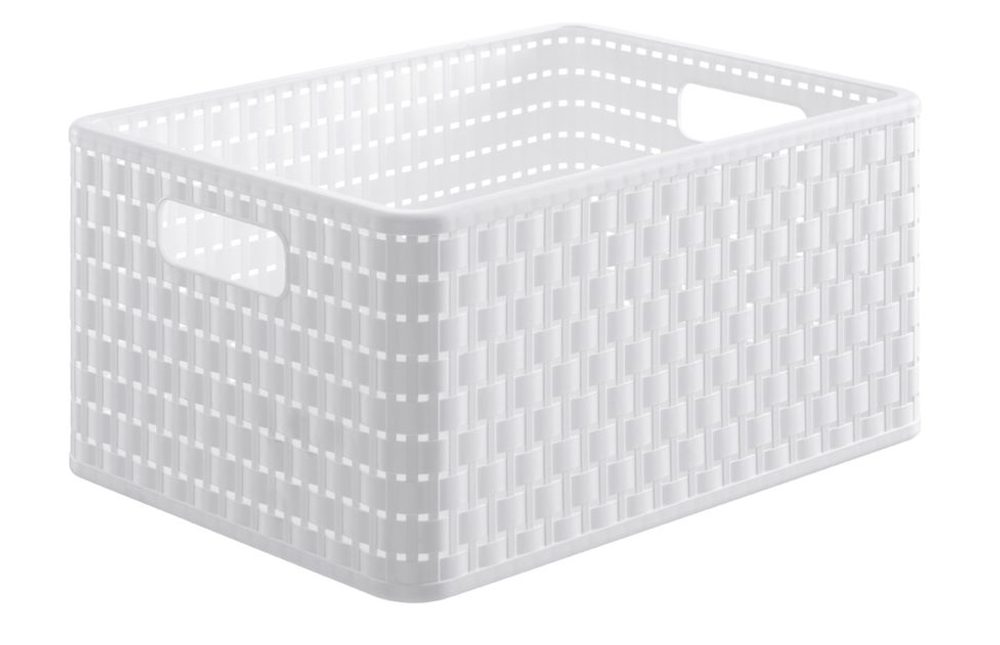 Levně koš-box 18,0l bílý COUNTRY A4, 36,8x27,8x19,cm, plast