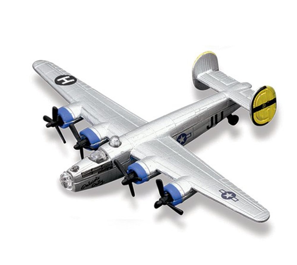 Levně Maisto - Fresh Metal Tailwinds - letadla, B-24 Liberator, stříbrná, blister