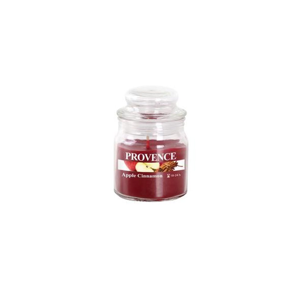 Levně Provence SVÍČKA VE SKLE S VÍČKEM 70G, JABLKO+SKOŘICE