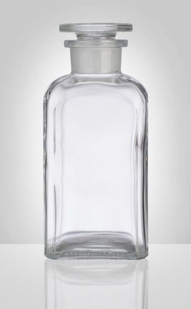 Levně dóza-prachovnice 250ml-čtv.čirá, zabr.víko, sklo