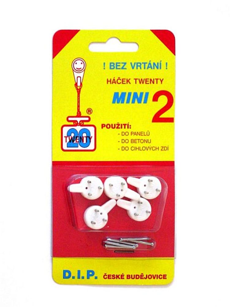 Levně háček- 5ks TWENTY MINI 2, blistr