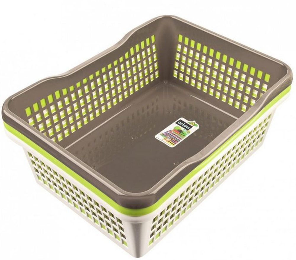 Levně košík 22,5l 41,9x32x16,8cm, prolamovaný, 5barev, plast
