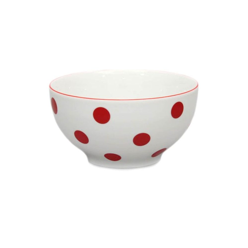 Levně miska d14,5cm polév.červ.puntík-1.jak.THUN,porcelán