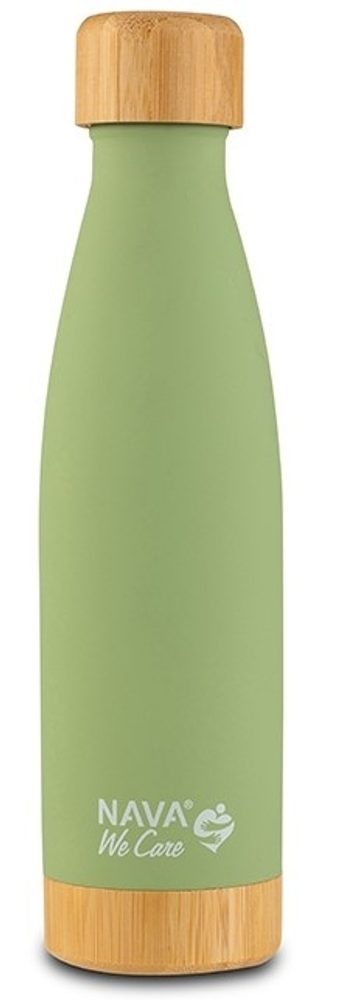 Levně termoláhev 0,5l sv.ZELENÁ, "WE CARE", NR/bambus