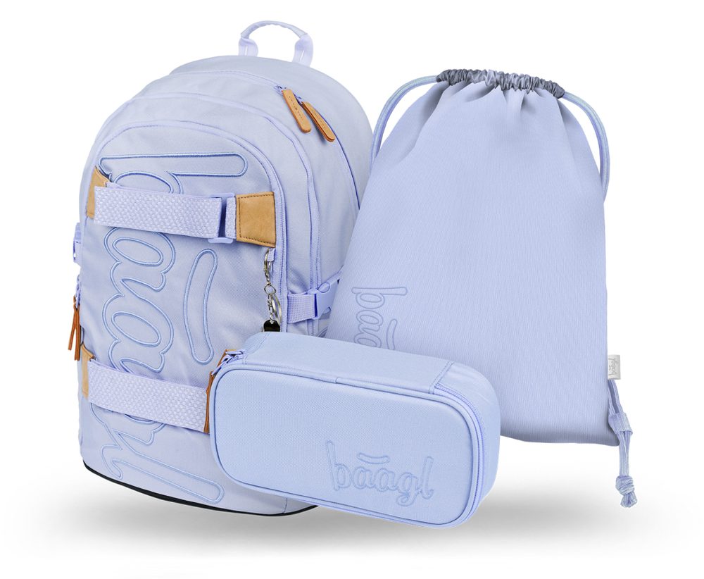 Levně BAAGL 3 SET Skate Lilac: batoh, penál, sáček