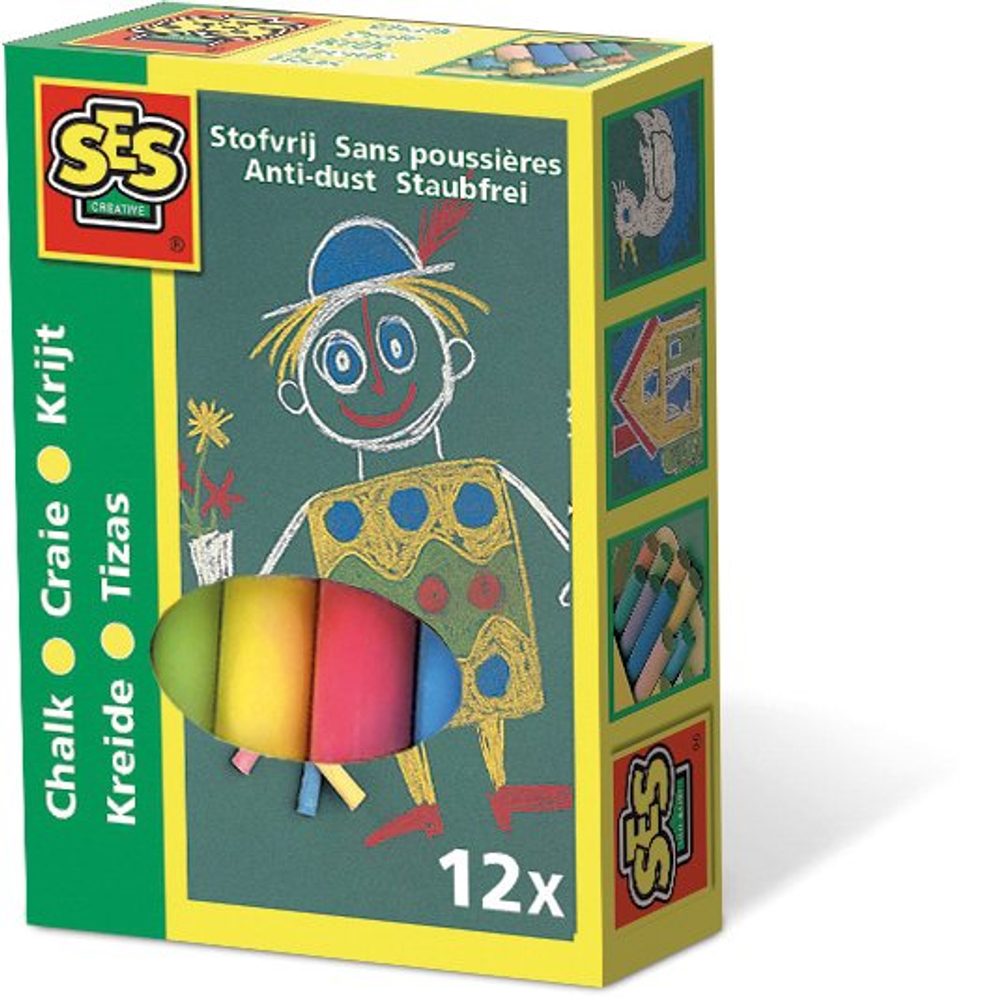 Levně SES Barevné křídy 12x, pr. 10