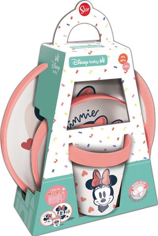 Levně STOR 3DÍLNÁ SADA TALÍŘEK, MISKA A KELÍMEK MINNIE
