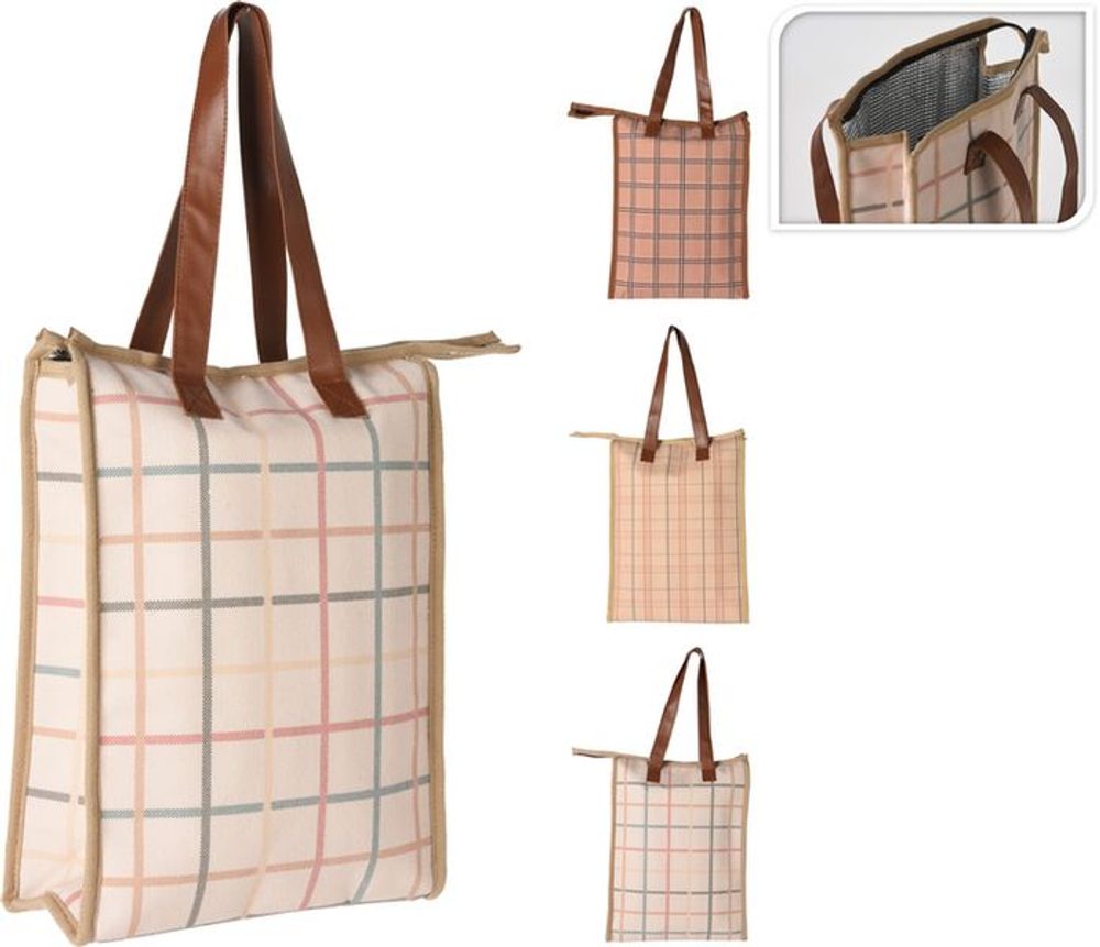 Levně taška chlad. 12l, 27x12x37cm, KOSTKA, 3dekory, bavlna