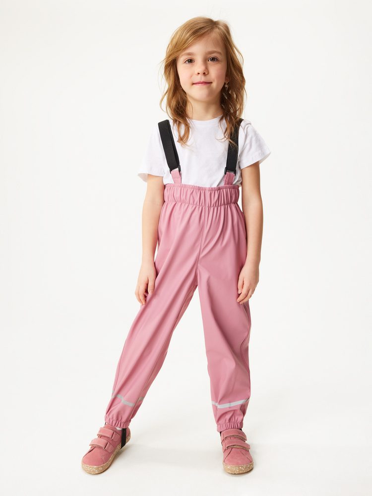 Unuo Dětské nepromokavé kalhoty bez zateplení, Starorůžová - 134/140