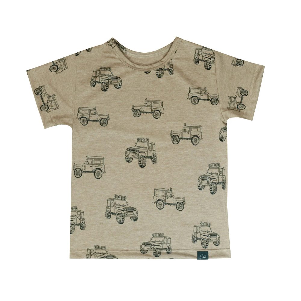 ESITO Tričko s krátkým rukávem Off road vehicles - hnědá - 146 hnědá