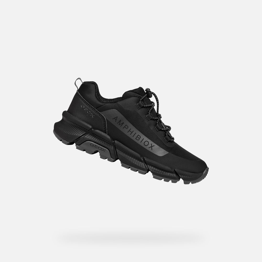Levně Černé chlapecké tenisky Geox Flexyper Plus - 29