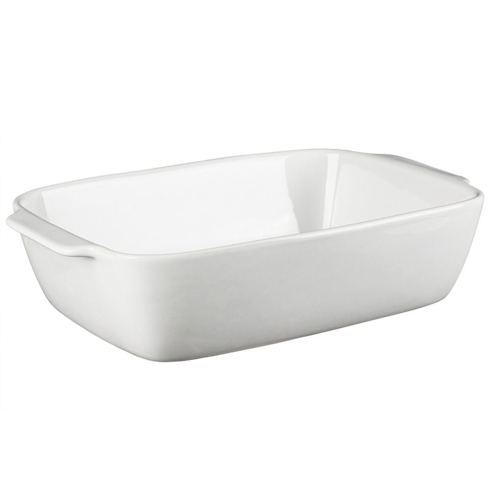Levně MASTERPRO Zapékací miska FOODIES 21x7,5x32cm kamenina bílá BGEU-2848