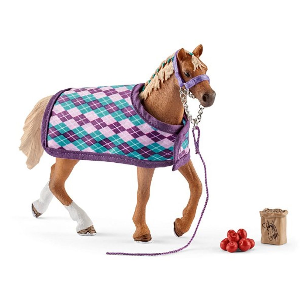 Levně SCHLEICH Anglický plnokrevník s přikrývkou
