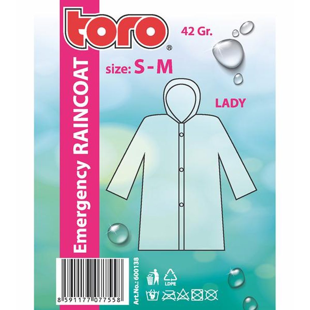 Levně TORO PLÁŠTĚNKA PRO ŽENY, VEL: S - M