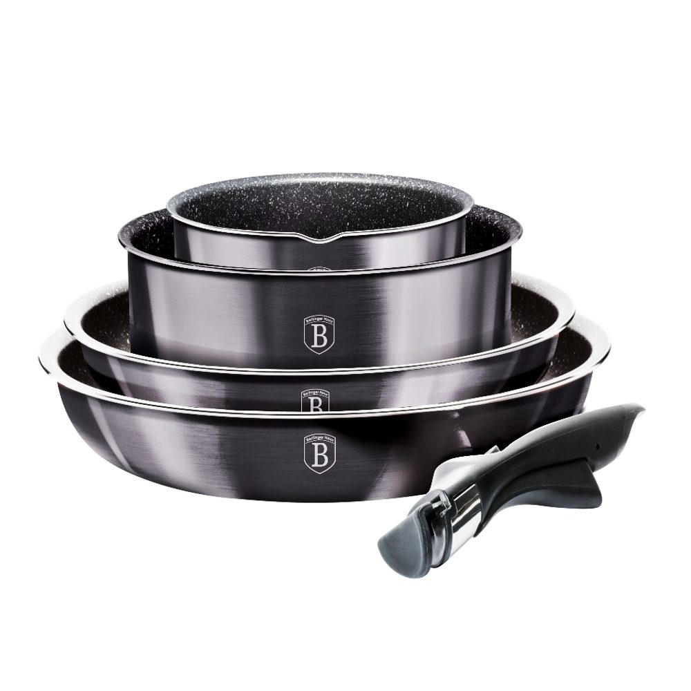Levně BERLINGERHAUS Sada nádobí s odnímatelnou rukojetí 9 ks Carbon PRO Line BH-6918