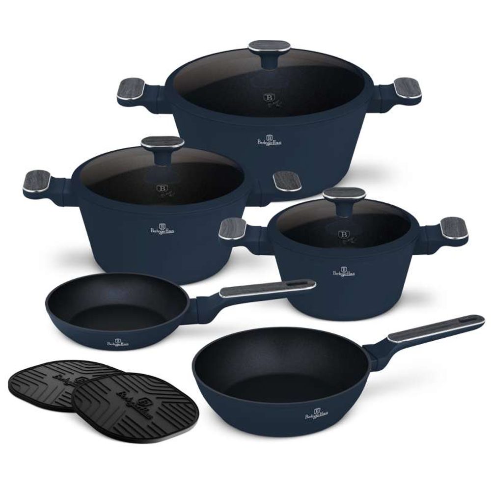 Levně BERLINGERHAUS Sada nádobí s titanovým povrchem 10 ks Deep Sea Collection BH-8381