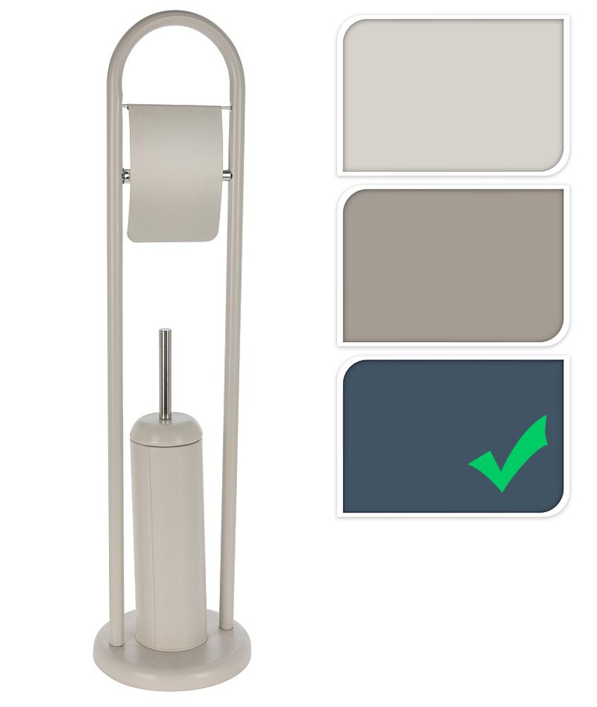 Levně EXCELLENT HOUSEWARE WC sada + štětka EXCELLENT 80 cm tmavě modrá KO-106000250modr