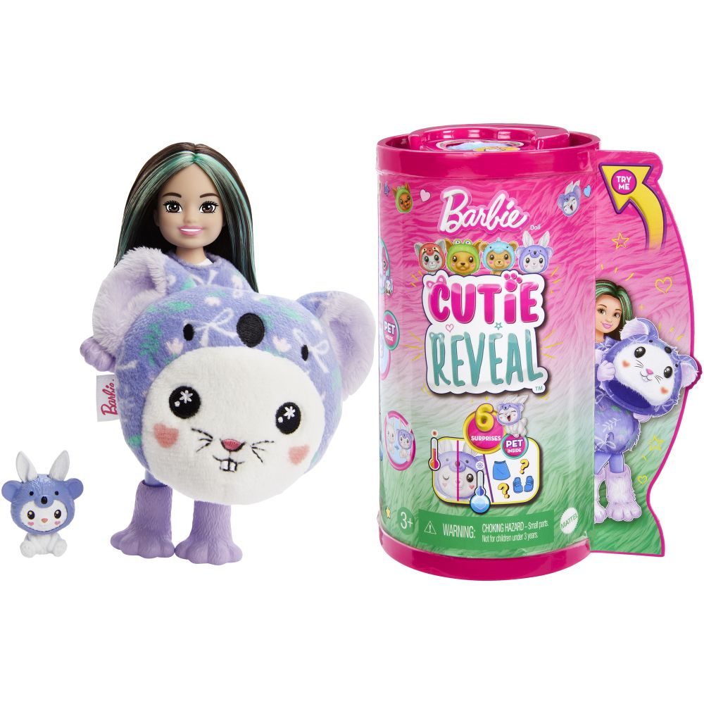 Levně BRB CUTIE REVEAL CHELSEA V KOSTÝMU - ZAJÍČEK VE FIALOVÉM KOSTÝMU KOALY
