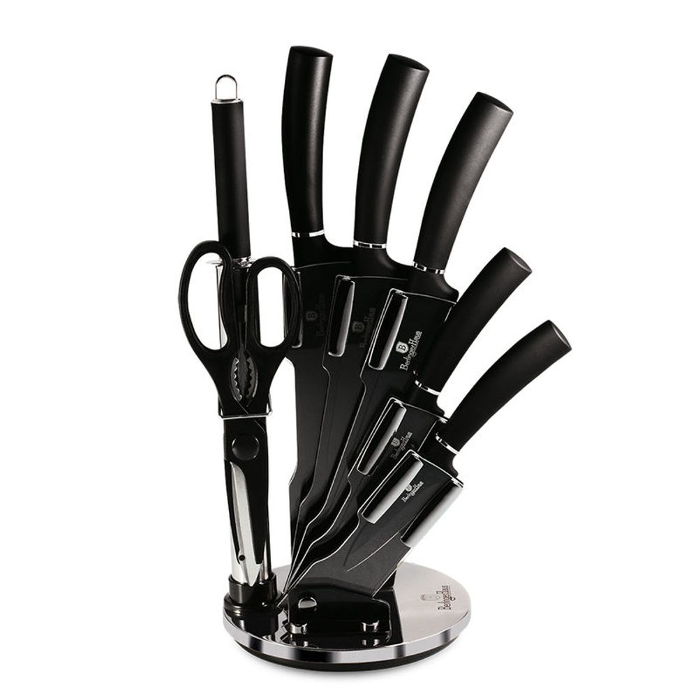 Levně BERLINGERHAUS Sada nožů ve stojanu 8 ks Matte Black Collection BH-2565