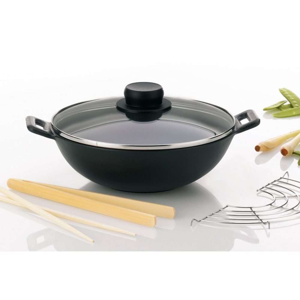 Levně KELA WOK pánev MINI 24 cm litinový 5-dílný set KL-77747