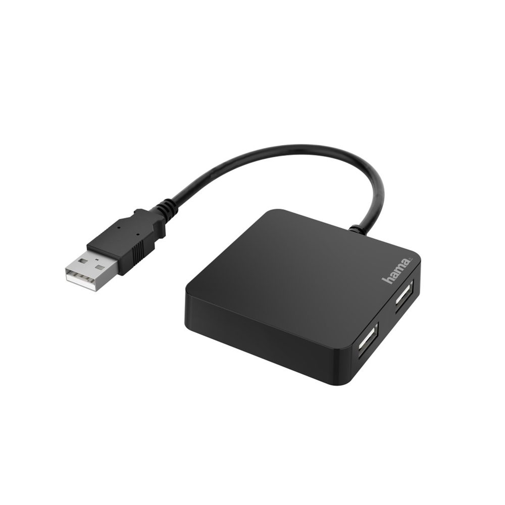 Levně Hama USB 2.0 hub, 1: 4, černý