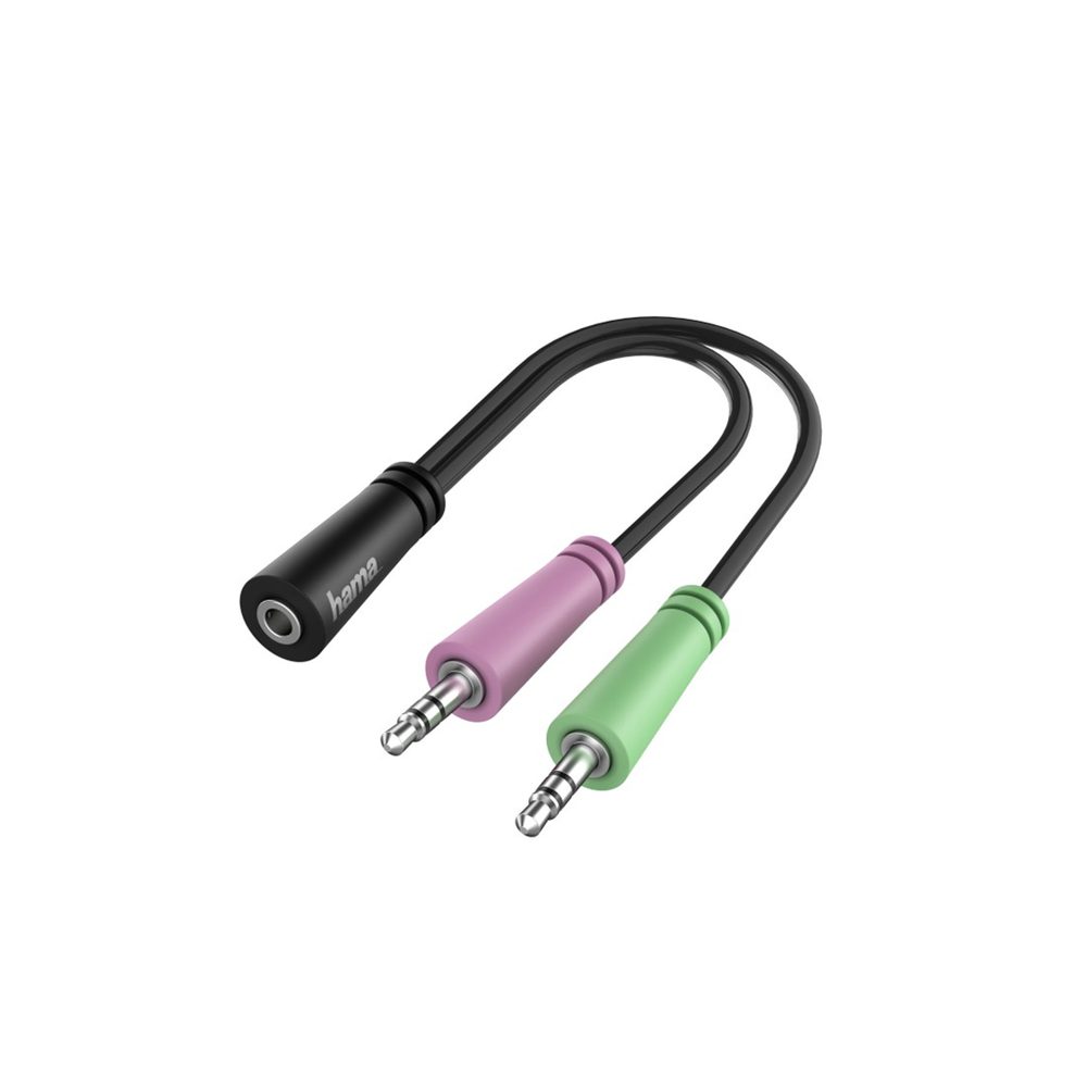 Levně Hama headset redukce jack 3,5 mm 4pól. na 2x jack vidlici