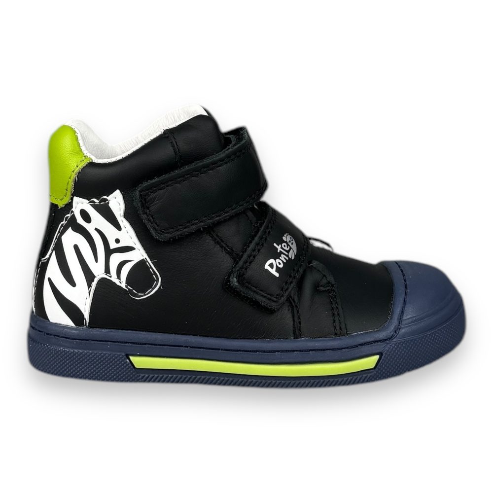 Ponte20 Dětské kožené boty, - Zebra - 23