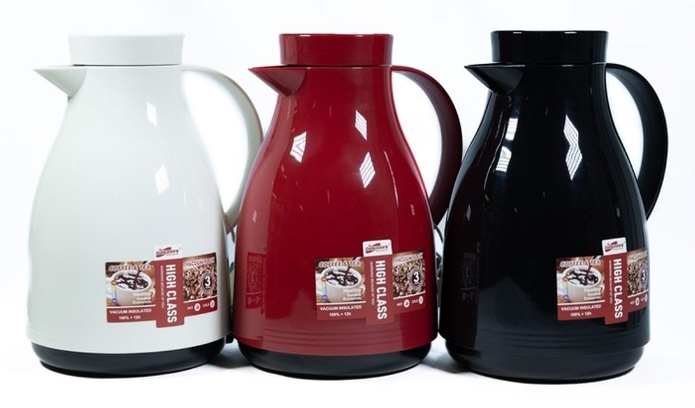 Levně termokonvice 1,0l, 3BARVY perleť., (75100), plast/sklo