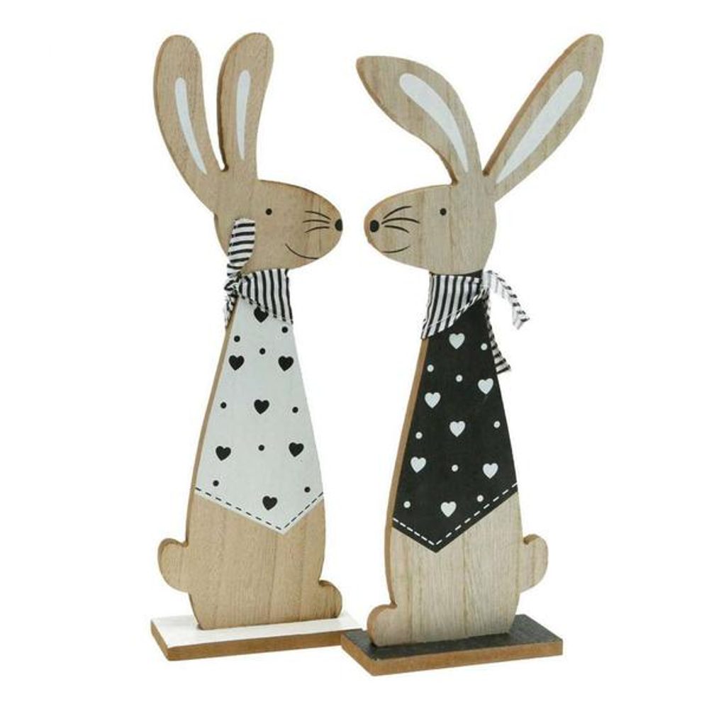 Arpex DEKORACE DŘEVĚNÁ ZAJÍC GLAMOUR 11X33CM