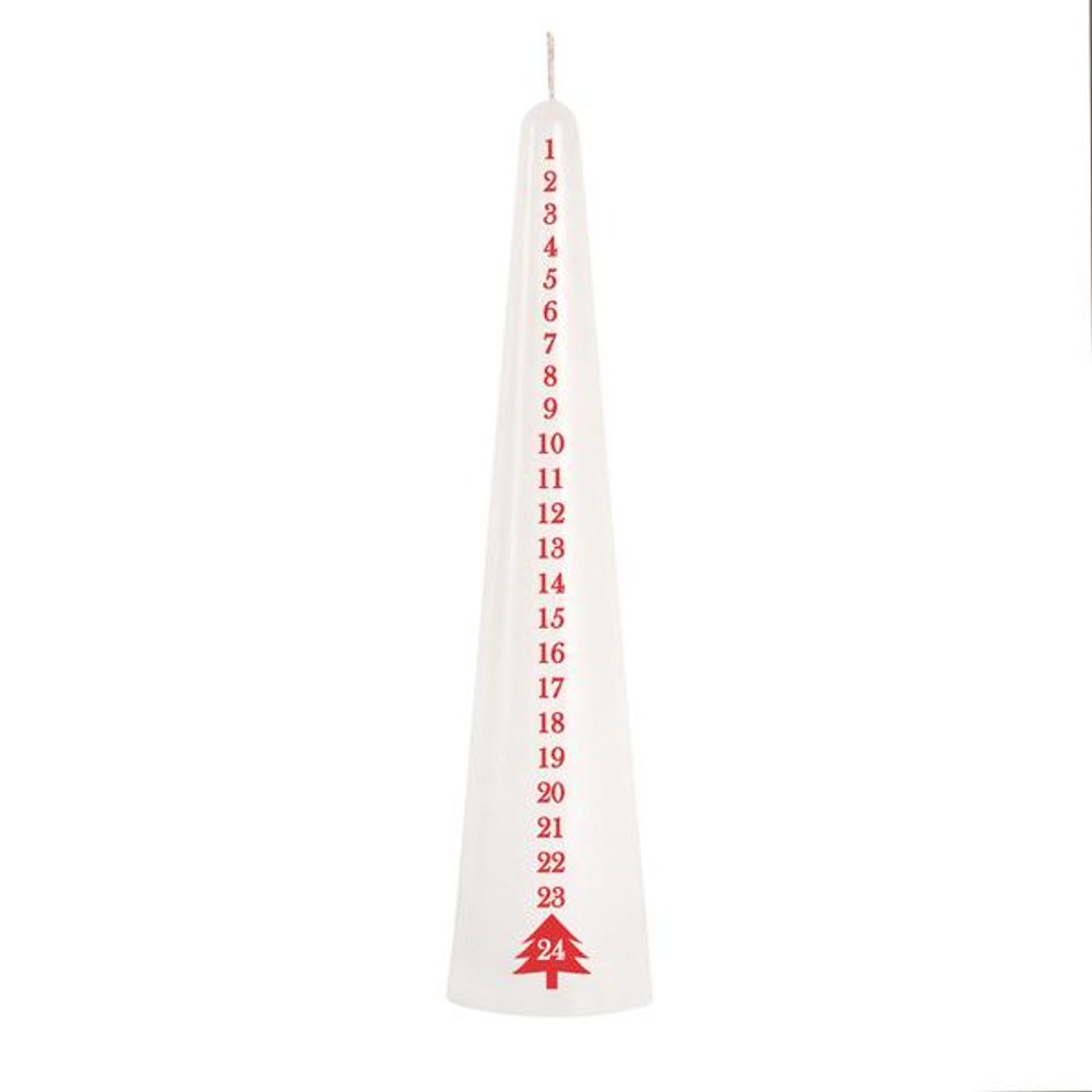 Levně Provence SVÍČKA KÓNICKÁ ADVENTNÍ, 25CM, BÍLÁ