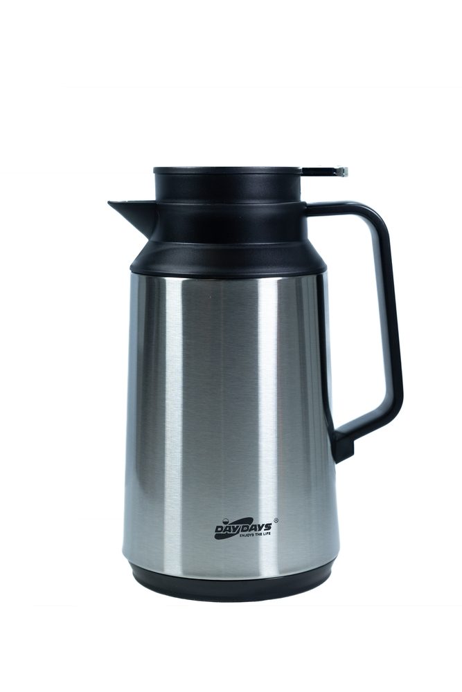 Levně termokonvice 1,0l METAL (EC-W100S-1), kov/sklo