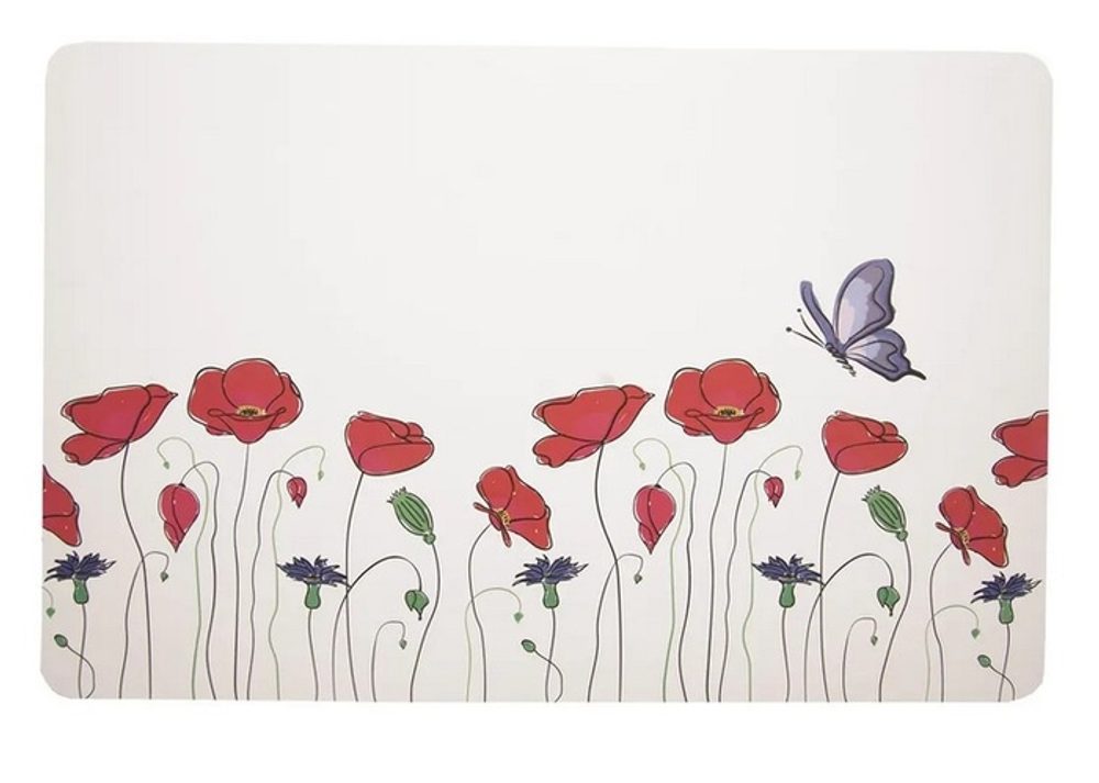Levně prostírání 43x28cm, VLČÍ MÁKY, plast