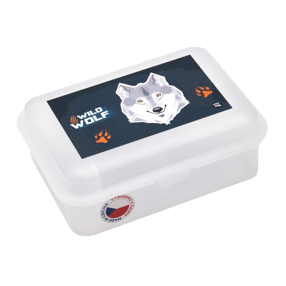 Levně Karton P+P Box na svačinu s přihrádkou vlk