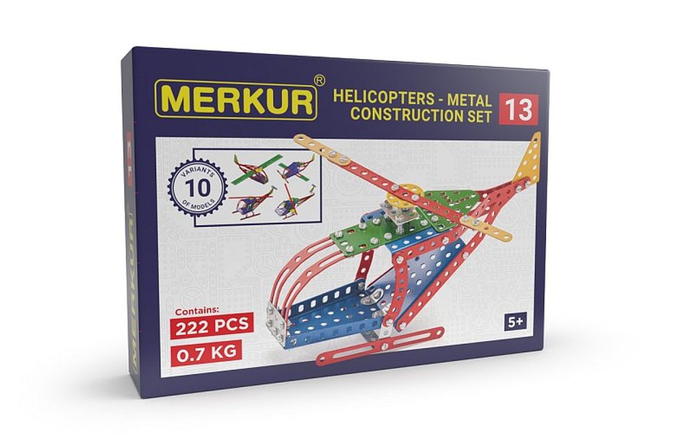 Levně Merkur 013 Vrtulník, 222 dílů, 10 modelů