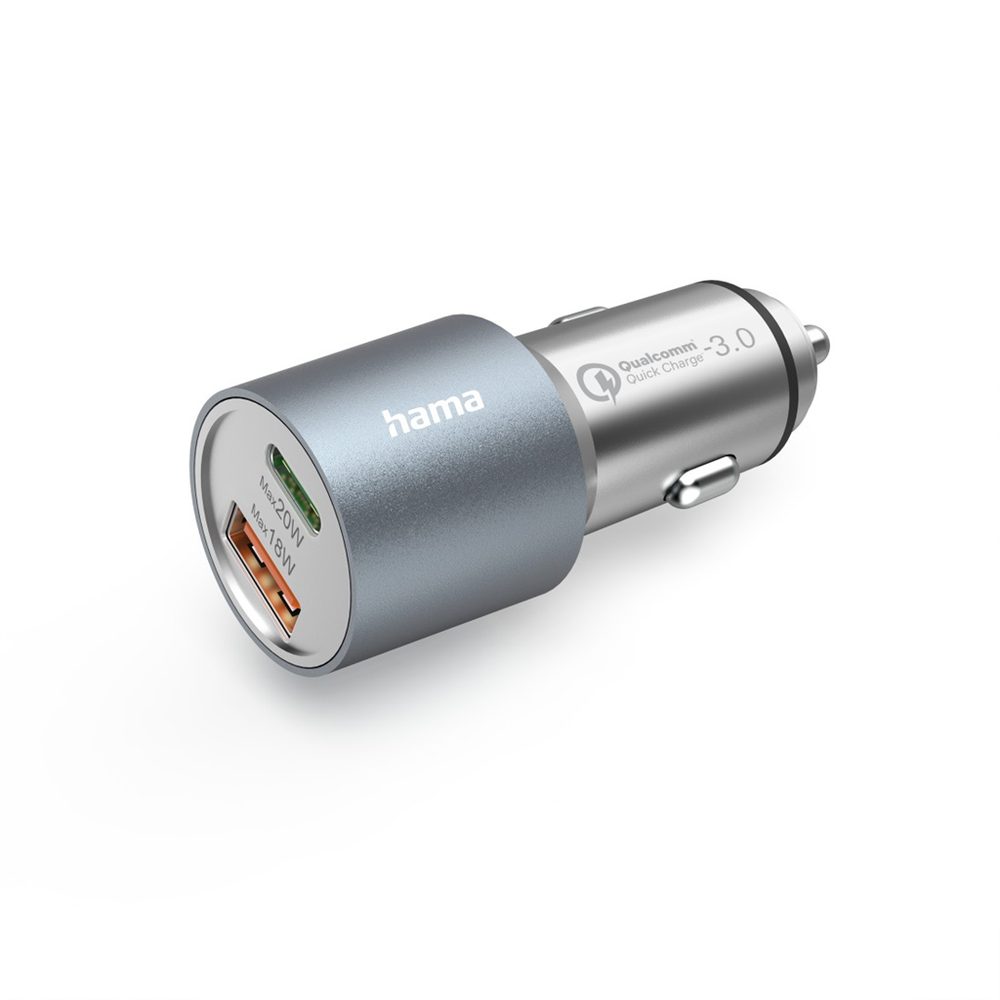 Levně Hama rychlá USB nabíječka do vozidla USB-C PD, USB-A QC, 38 W