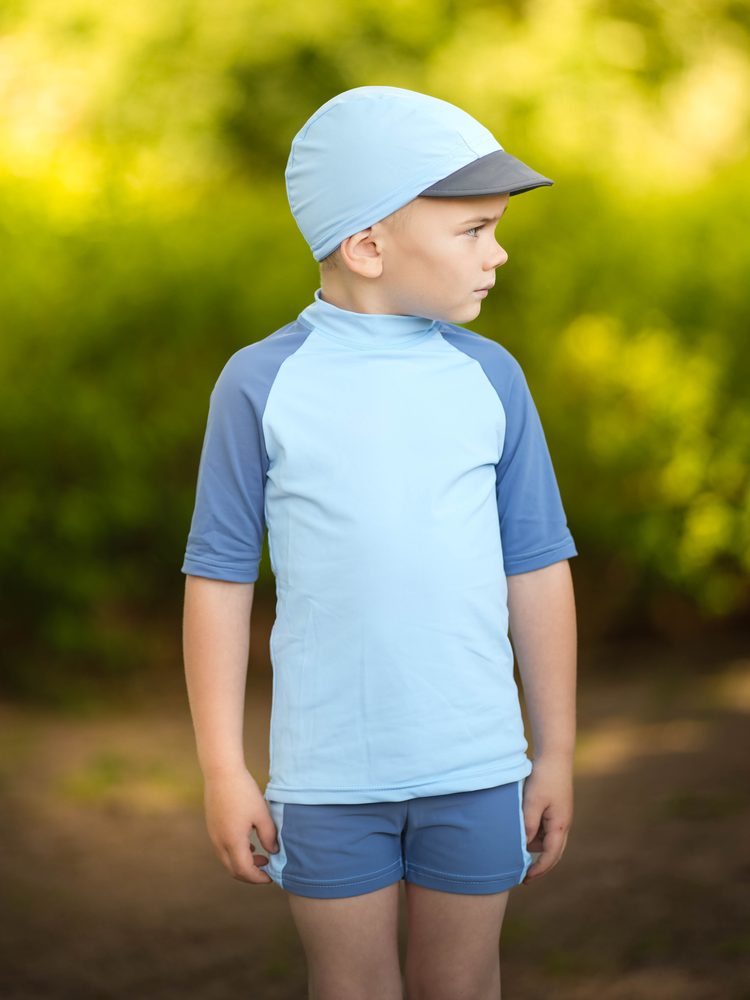 Levně Unuo, Dětská kšiltovka s UV ochranou 50+, Sv. Modrá - M (49-52 cm)