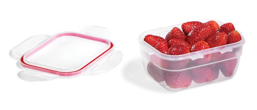 Levně LOCKNLOCK DÓZA "EASY MATCH" OBDÉLNÍKOVÁ 550ML, ČERVENÁ