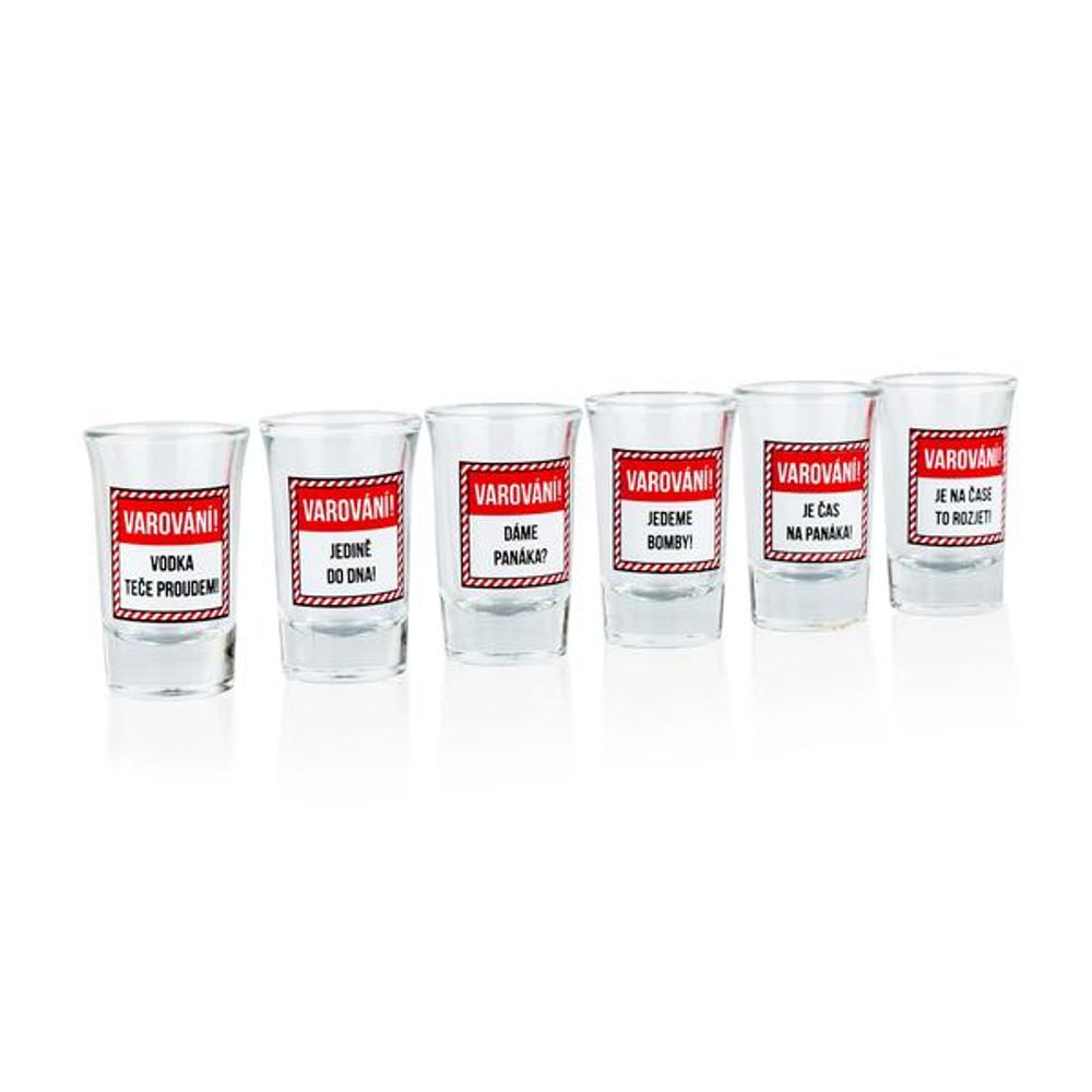 Levně TORO SADA SKLENIC NA PANÁKY - VAROVÁNÍ!, 6X40ML