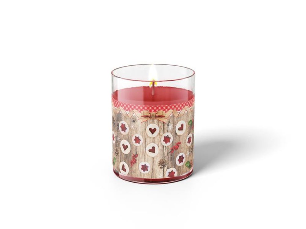 Levně Provence SVÍČKA VE SKLE LINECKÉ 7X8CM 135G 20H HOŘENÍ