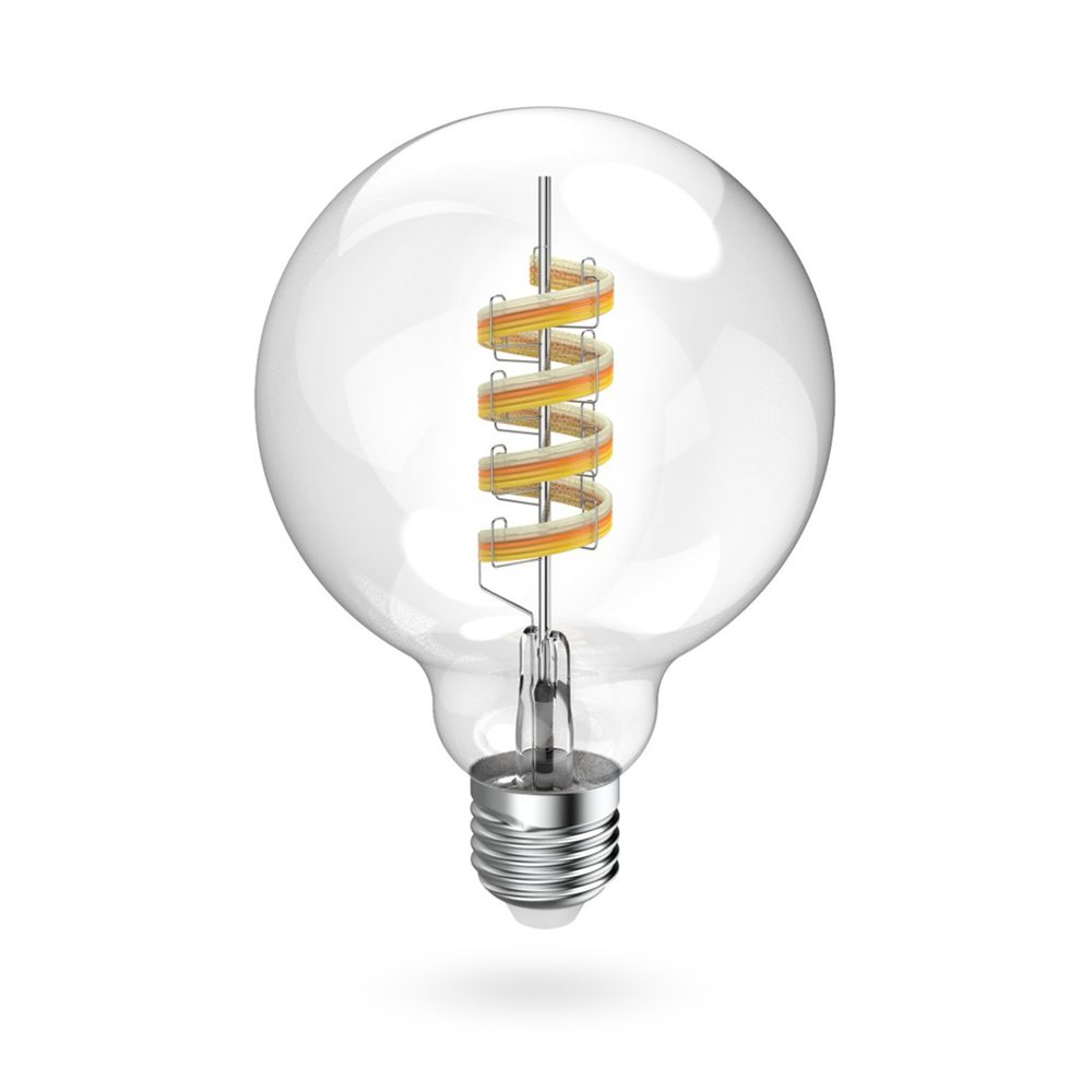 Levně Hama SMART WiFi LED žárovka, Matter, E27, G95 Filament, koule, RGBW, stmívatelná, aplikace