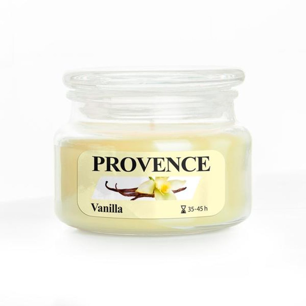 Levně Provence SVÍČKA VE SKLE S VÍČKEM 200G VANILKA