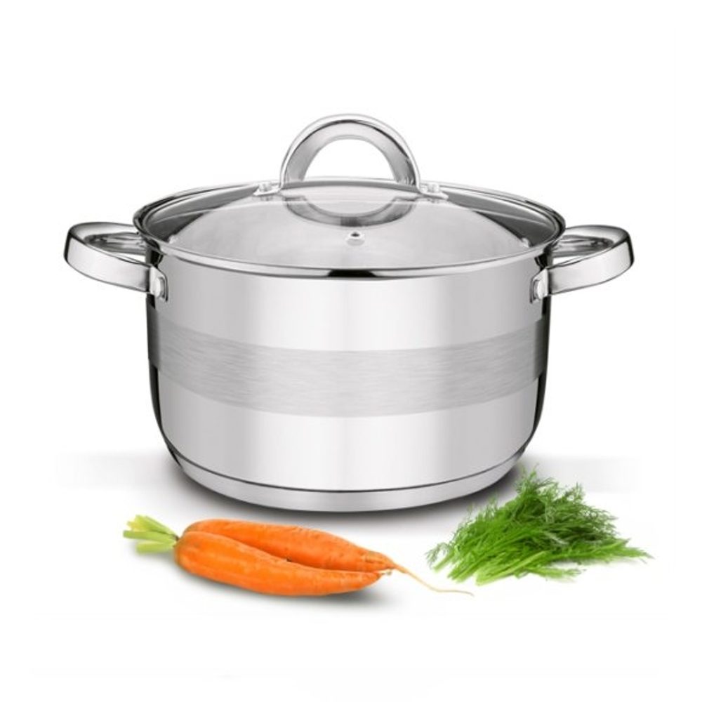 Levně hrnec d26cm+PO sklo, ( 7,5l) ROGER, indukce, NR