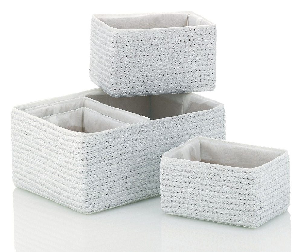 Levně KELA Sada košů RIMOSSA 5ks, plast bílá KL-21781
