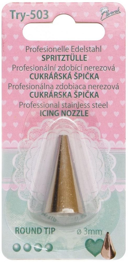 Levně špička d18x30mm BOD d 3mm, TRY-503, zdobící, NR