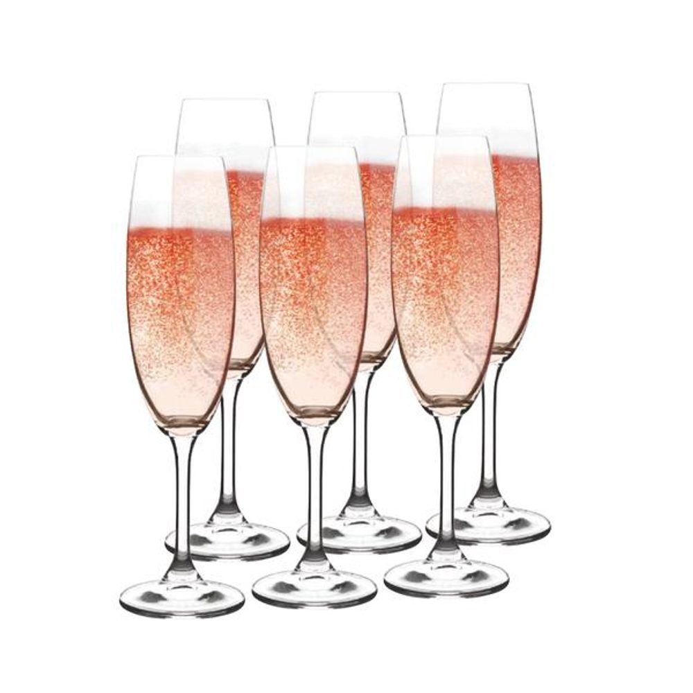 Levně Bohemia Crystal Sklenka na šampaňské LARA 220ml 6ks