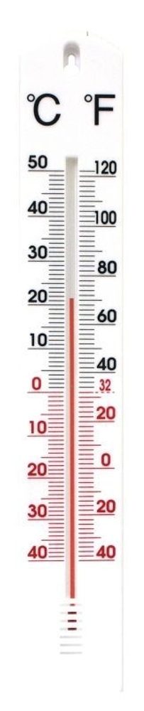 Levně teploměr 40x6,3cm venk., -40°C+50°C, PLASTIK III