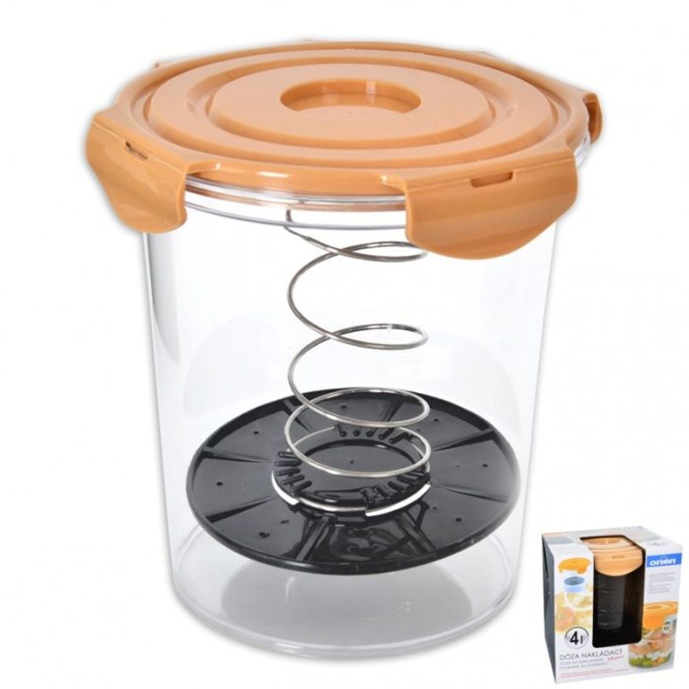 Levně dóza 4,00l na utopence, zel.marin.d19 v.21cm PLAST