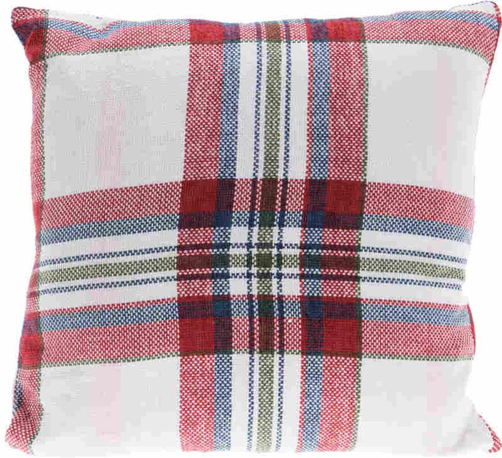 Levně HOMESTYLING Polštář dekorační 45 x 45 cm kostka bílá/červená KO-AAE332270